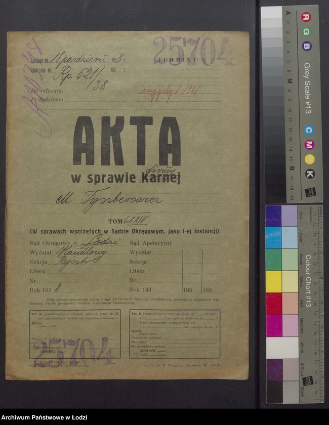 Obraz 2 z jednostki "Hersz Mordka Tyszberowicz- przemysł włókienniczy"