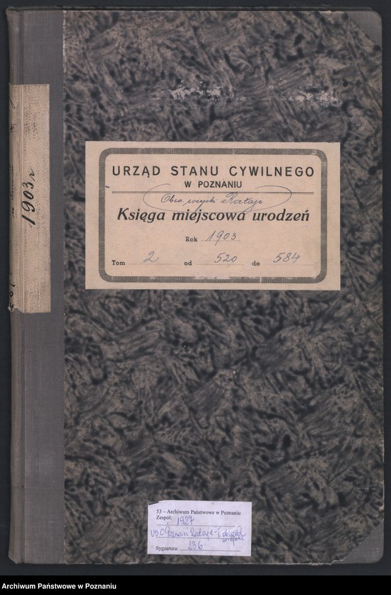 Obraz 2 z jednostki "Księga urodzeń tom II"