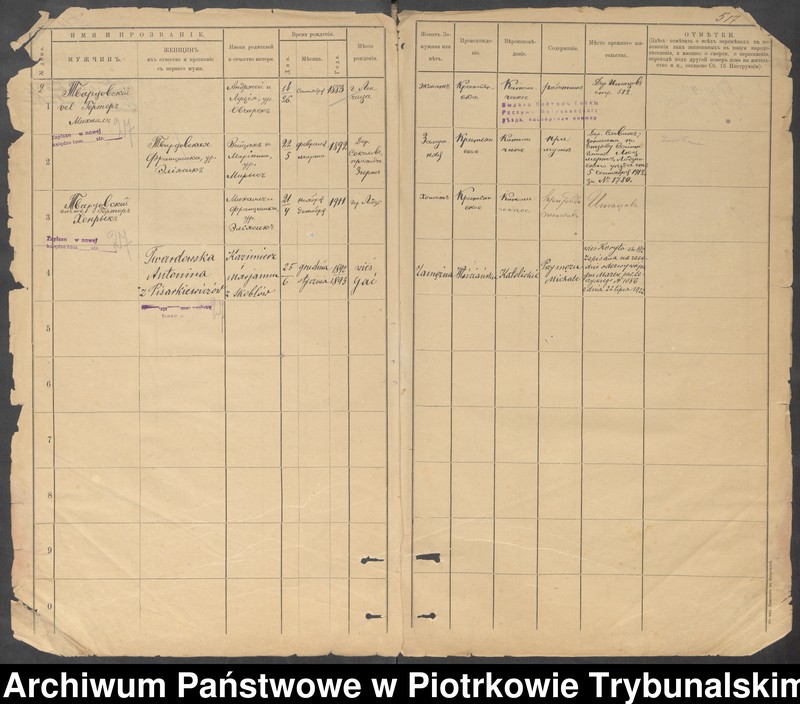 Obraz 13 z jednostki "Kniga postoânnago narodonaseleniâ der. Ignacov˝, Aleksandropol´ [Ignaców, Pieńki]"