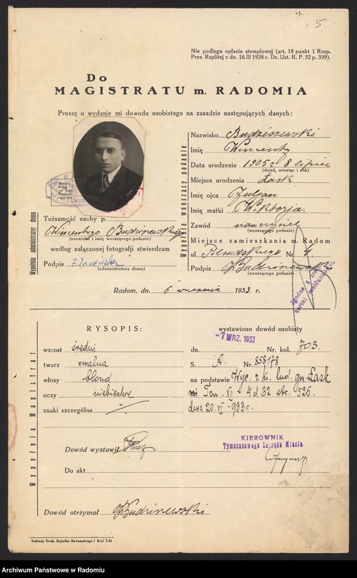 Obraz 7 z jednostki "O dowodach osobistych nr 701-800"