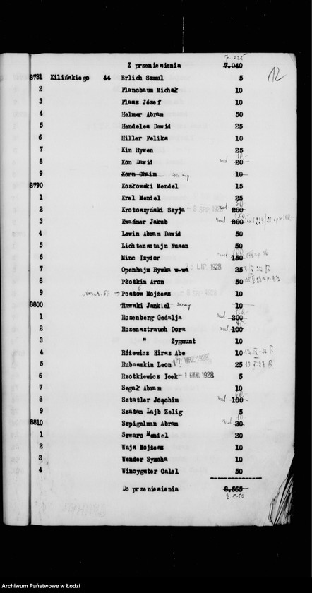 Obraz 15 z jednostki "Rejestr poborczy"