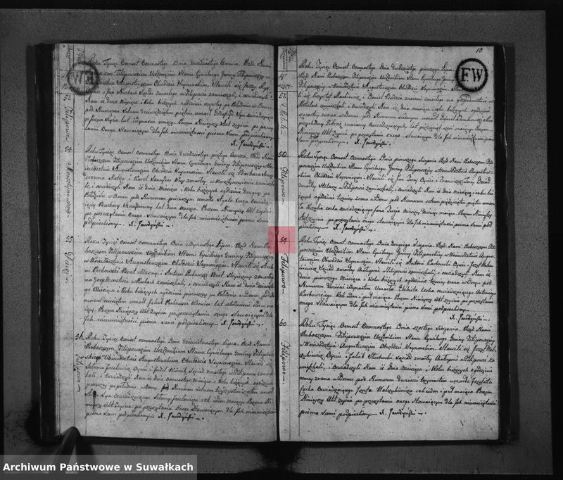 Obraz 10 z jednostki "Akta Umarłych Gminy Filipowskiey od Dnia 1 Stycznia 1818 Roku"