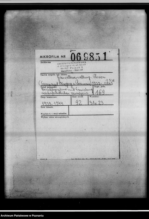 Obraz 2 z jednostki "Beschlagnahme und Einziehung reichsfeindlichen Vermögen."