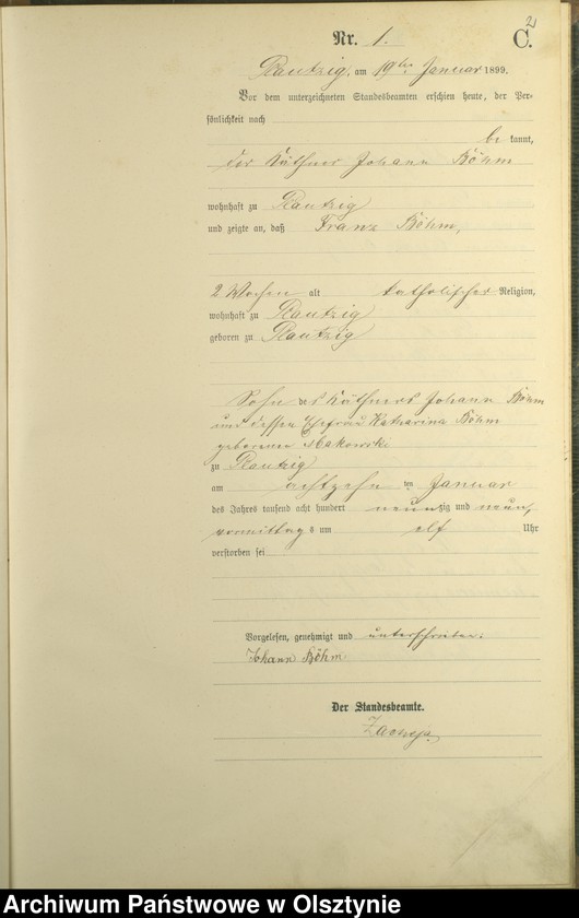 Obraz z jednostki "Sterbe-Haupt-Register Nr 1 - 16"