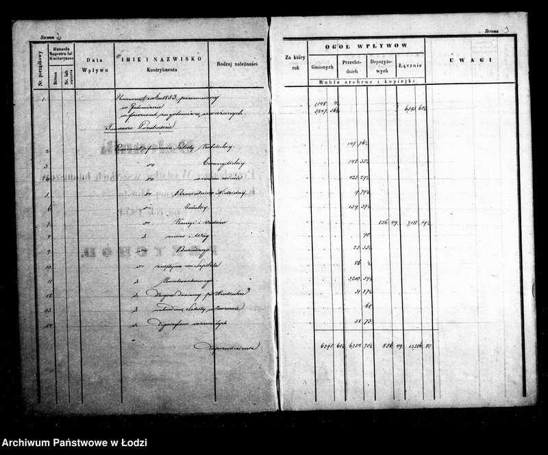 Obraz 6 z jednostki "Dziennik przychodu i wydatku kasy ekonomicznej m. Łodzi na r. 1854"