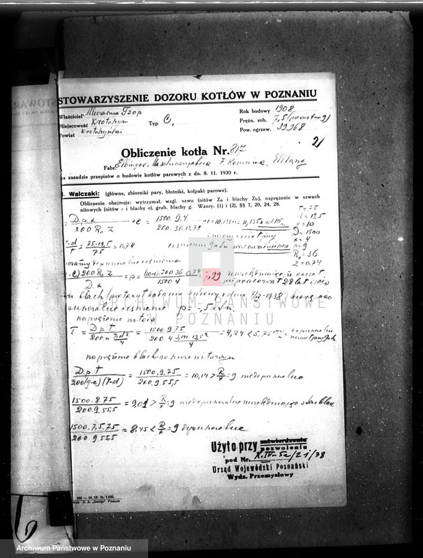 image.from.unit.number "Mleczarnia krotoszyńska, Spółka z nieogr. odpowiedzialnością w Krotoszynie nr woj. kotła 21"