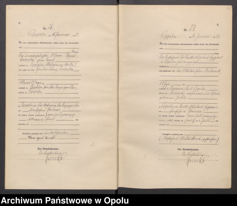 Obraz 16 z jednostki "[Rejestr zgonów] 1922 Tom I Nr 1-467"
