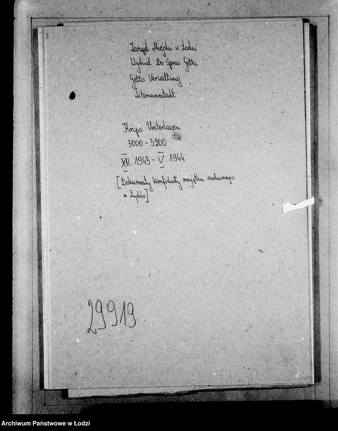 Obraz 4 z jednostki "Kripo 3000-3200 [Kartoteka skonfiskowanego majątku ruchomego u Żydów]"