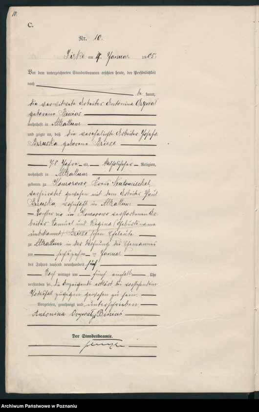 Obraz 13 z jednostki "Sterbe-Haupt-Register"