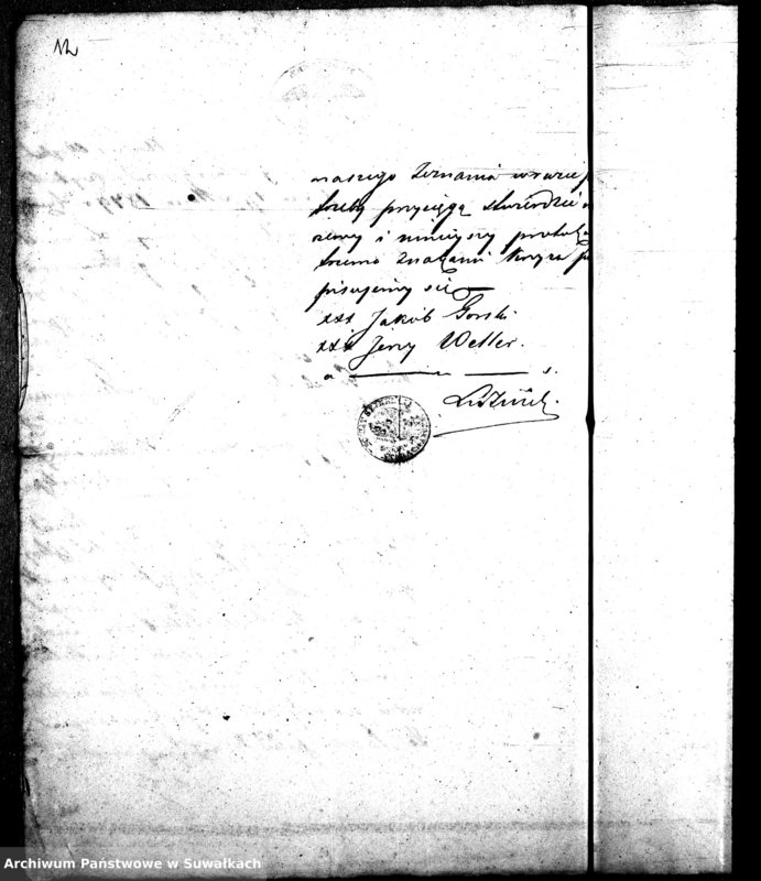 image.from.unit.number "Dowody do aktów małżeństw Parafii Ewangelickiey Wiżayny z roku 1849."