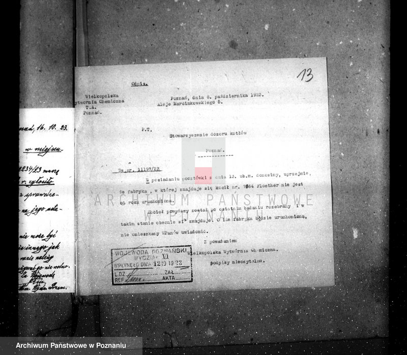 Obraz 15 z jednostki "Wielkopolska wytwórnia chemiczna ul. Starołęka nr woj. 84"