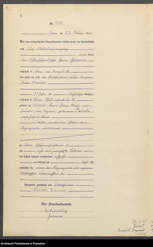 Obraz 6 z jednostki "Księga miejscowa zgonów tom II [Rejestr główny zgonów]"