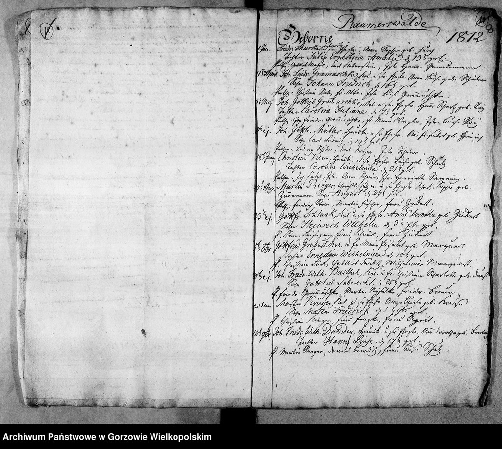 image.from.unit.number "Duplikate der Kirchenbücher von der Parochie Lossow: Raumerswalde (Roszkowice), Gerlachsthal (Gostkowice)"