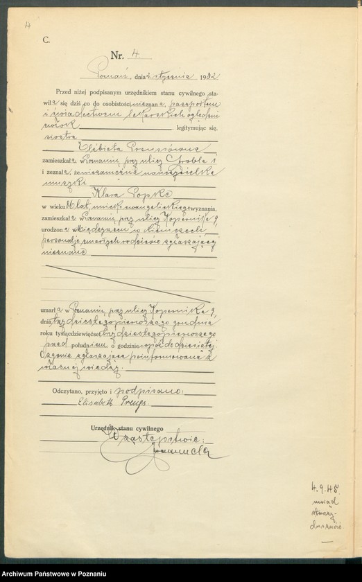 Obraz 6 z jednostki "Księga miejscowa zgonów tom I [Rejestr główny zgonów]"