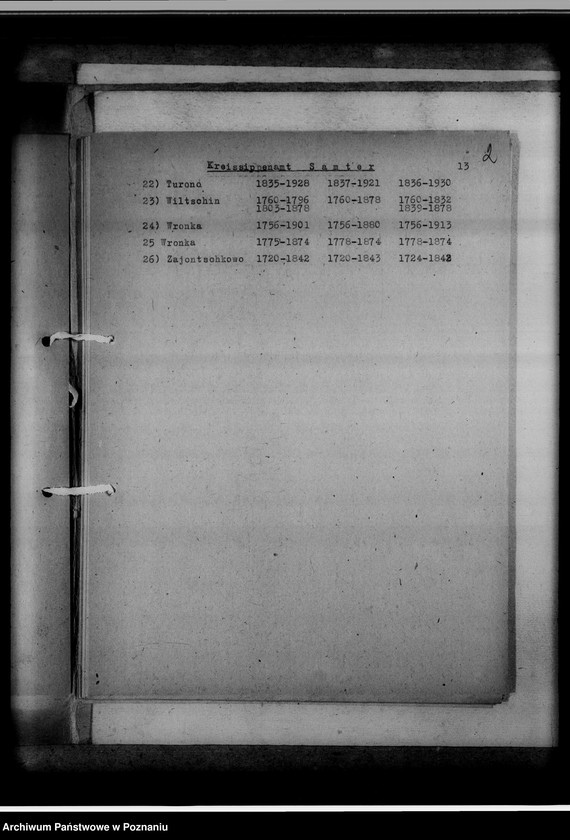 Obraz 6 z jednostki "Bücherverzeichnis, Kreissippenamt Samter [Szamotuły]"