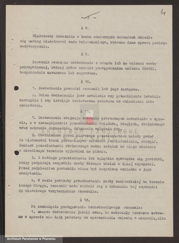 Obraz 12 z jednostki "Regulamin Rzeczników Sądów Koleżeńskich."