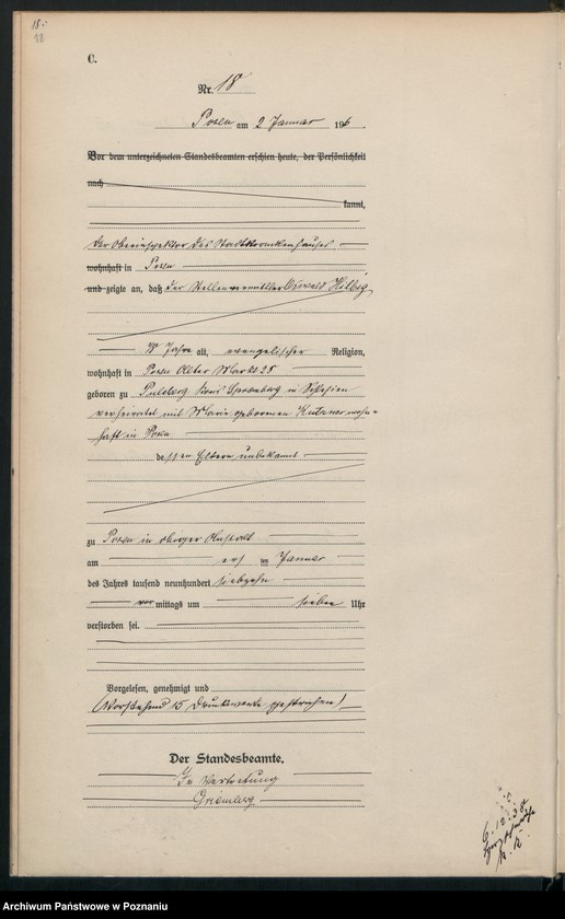 Obraz 20 z jednostki "Księga miejscowa zgonów tom I [Rejestr główny zgonów]"