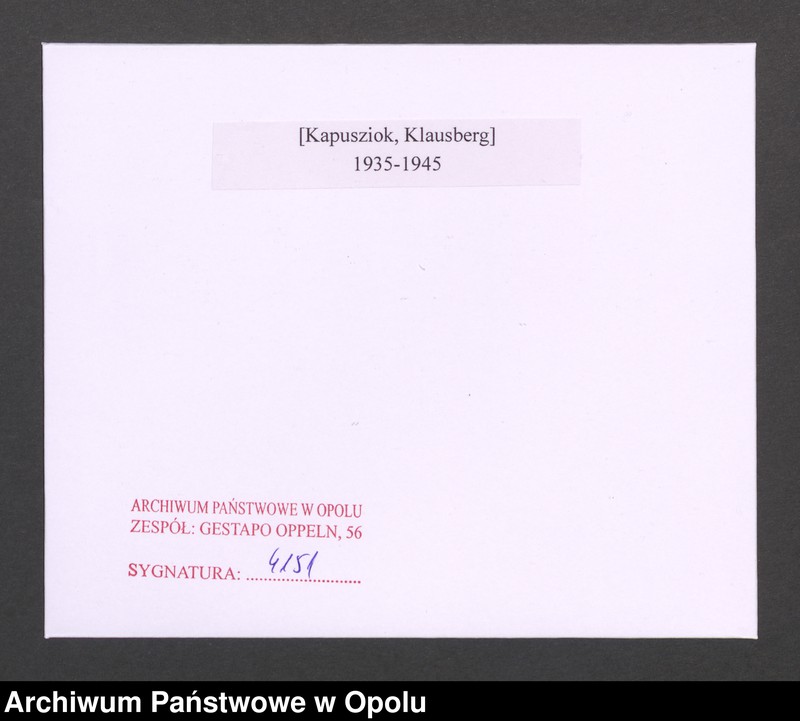 Obraz 2 z jednostki "[Kapusziok, Klausberg]"
