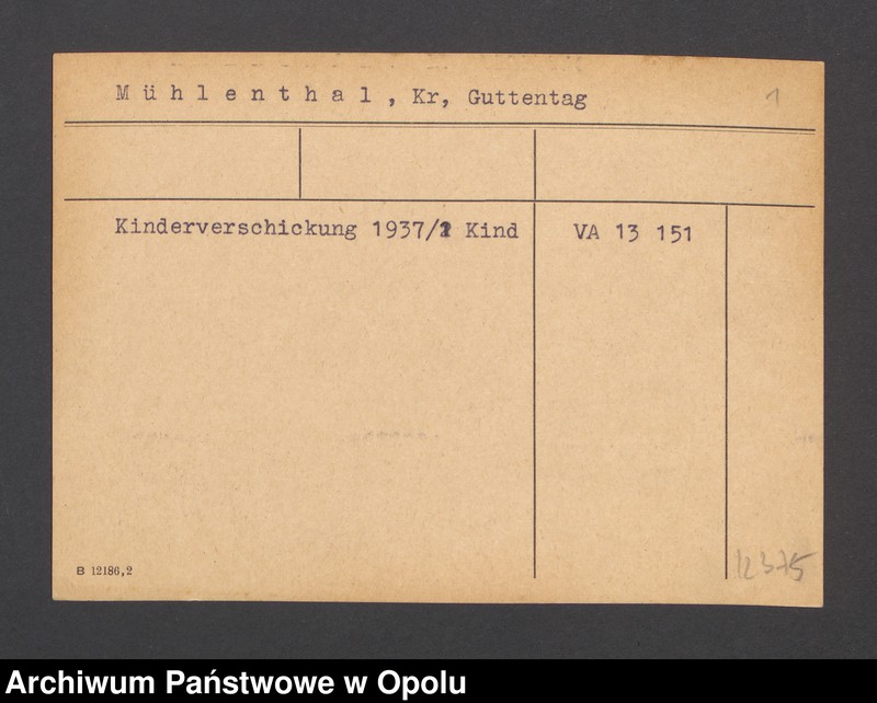 Obraz 3 z jednostki "Mühlenthal, Kr. Guttentag"