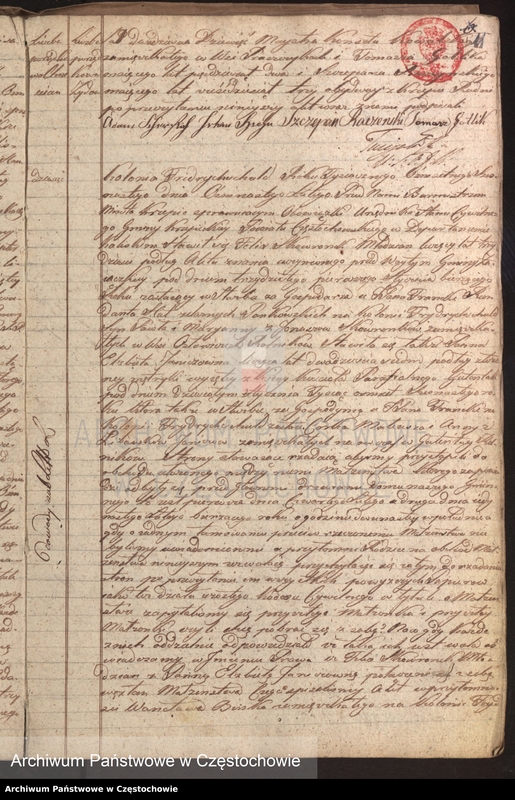 image.from.unit.number "Księga [akt] małżeństw gminy Krzepickiej na rok 1816"