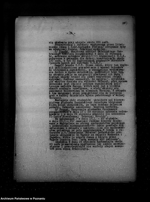 Obraz 19 z jednostki "Sprawozdania miesięczne z życia mniejszości narodowych za miesiące styczeń-luty-marzec-kwiecień-maj-czerwiec 1939 r."