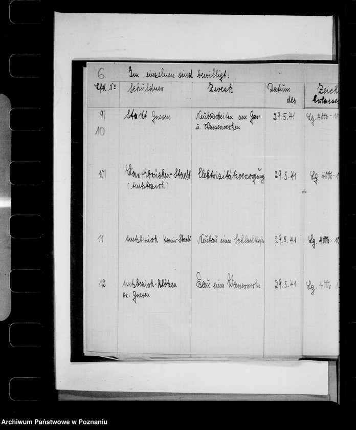 Obraz 14 z jednostki "Uebersicht über die bewilligten Aufbaudarlehen"