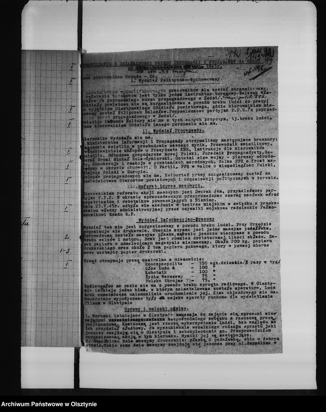 image.from.unit.number "Sprawozdania poszczególnych Wydziałów Urzędu Pełnomocnika. VI"