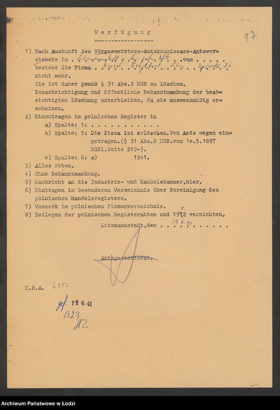 Obraz 19 z jednostki "Ajzel Brajtbort- sprzedaż mąki"