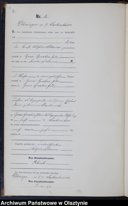 image.from.unit.number "Sterbe-Neben-Register Nr 1 - 21"