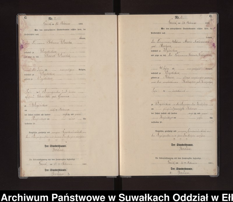 Obraz 6 z jednostki "Sterbe-Neben-Register des Königlich Preussischen Standes-Amtes Gneist Kreis Loetzen"