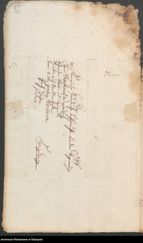 image.from.unit.number "In S. [Sachen] der Wittwe des verstorbenen Andreas Dembski Anna geb. [geborene] Sbilitzkin/ Zbilitzkin wegen der ihrem leibl. [leibliche] Sohn dem Johann Dembski erb und eigenthümlich überlassenen 1 1/2 adel. [adeliche] Hube zu Kl. [Klein] Lentzko [Mały Łęck]"