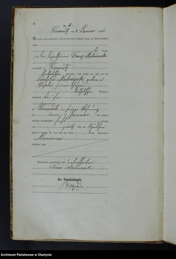 Obraz 5 z jednostki "Geburts-Haupt-Register Nr 1 -85, 1-77, 1-92, 1-76"