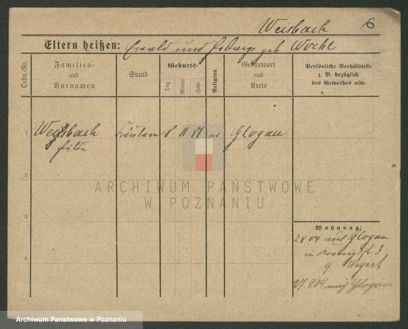 Obraz 15 z jednostki "Wajsbach (Wei...) - Wałchowicz"