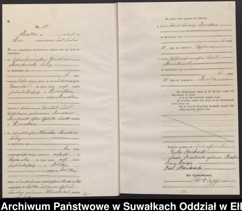 image.from.unit.number "[Heirats-Haupt-Register des Königlichen Preussischen Standes-Amtes Bialla Kreis Johannisburg]"