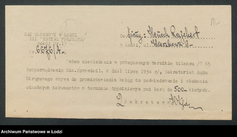 Obraz 14 z jednostki "Henoch Rajchert- skręcalnia nici"