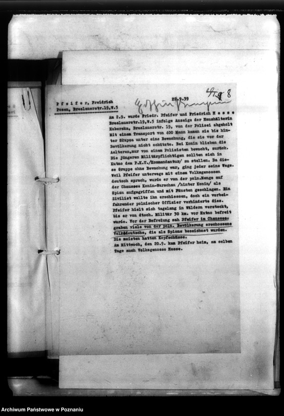 Obraz 11 z jednostki "Berichte über Verhaftungen, Misshandlungen usw."