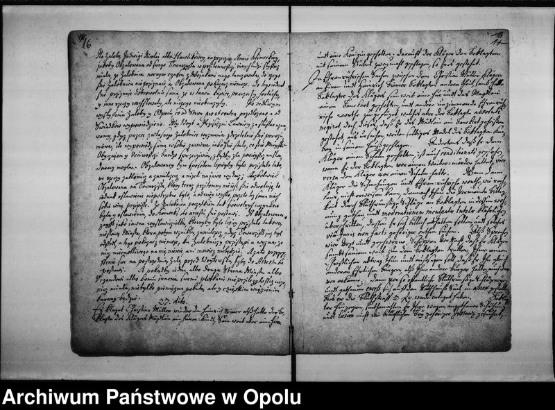 image.from.unit.number "["Protoculum" urzędu wójtowskiego miasta Opola (prowadzony przez hrabiego Jerzego Adama z Gaszyny, hetmana krajowego księcia opolsko - raciborskiego).]"