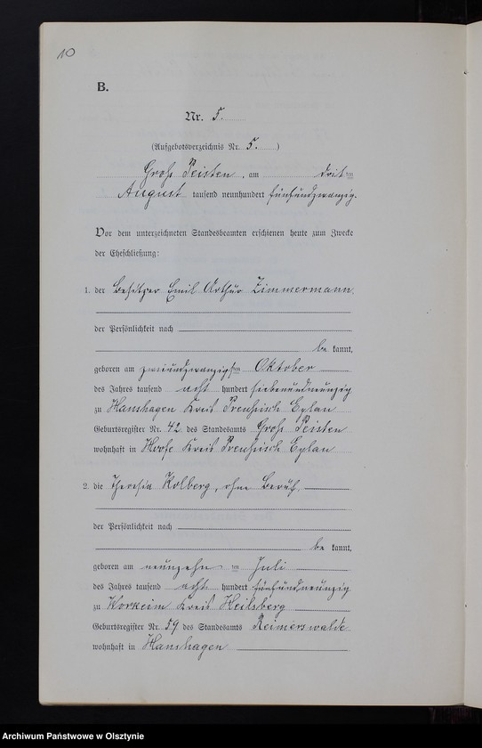 image.from.unit.number "Heiraths-Neben-Register Nr 1 - 14 [ Księga małżeństw - wtóropis ]"