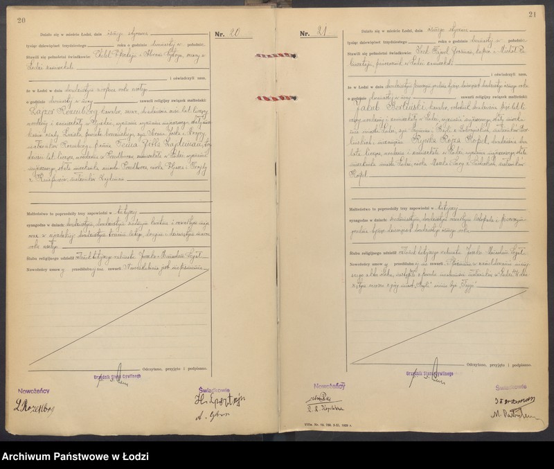 Obraz 13 z jednostki "Akta małżeństw od numeru 1 do numeru 692"