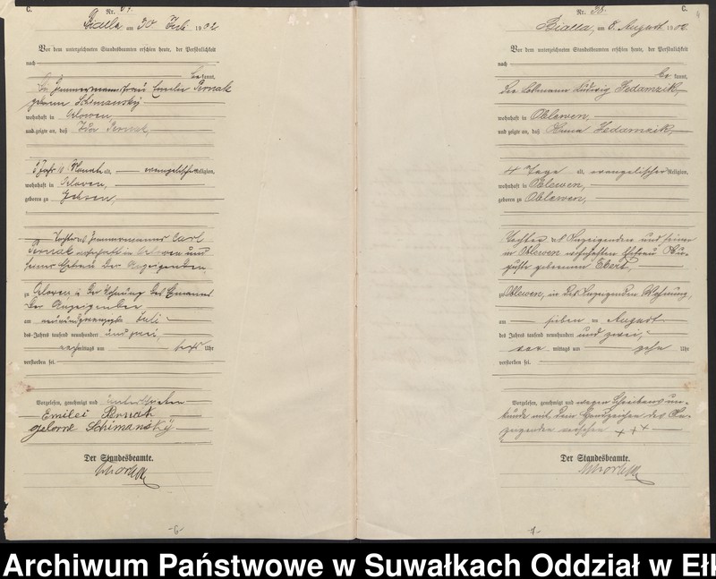 image.from.unit.number "[Sterbe-Haupt-Register des Königlichen Preussischen Standes-Amtes Bialla Kreis Johannisburg]"