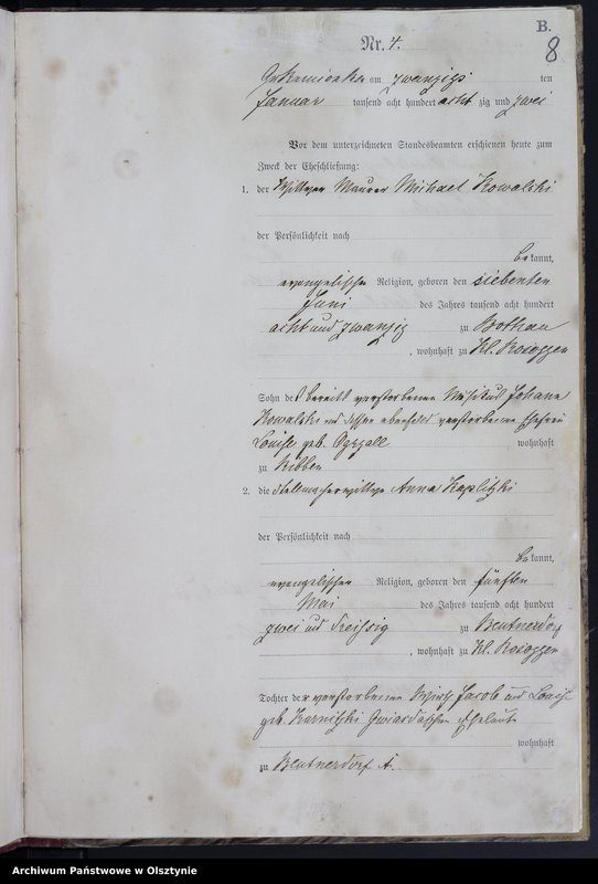 image.from.unit.number "Heiraths-Haupt-Register Nr 1 - 22"