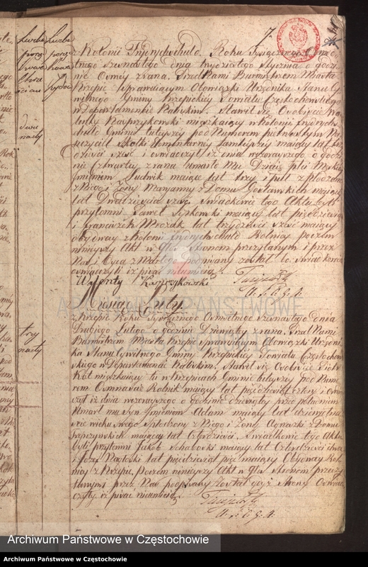 Obraz 10 z jednostki "Księga [akt] zejścia gminy Krzepickiej na rok 1816"