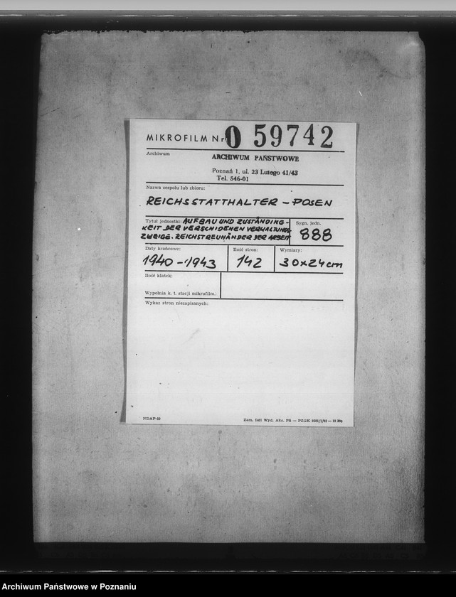 Obraz 2 z jednostki "Aufbau und Zuständigkeit der verschiedenen Verwaltungszweige. Reichstreuhänder der Arbeit"