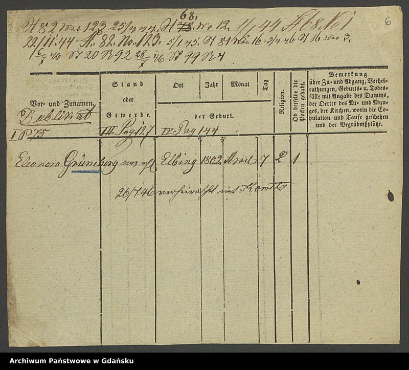 image.from.unit.number "Karty meldunkowe: Grüneberg - Grütz D."