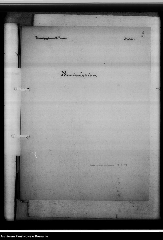 Obraz 6 z jednostki "Verzeichnis der, in der Sippenstelle der Regierungs des Generalgouvernements aufbewahrten Personenstandsbücher [wykaz, korespondencja]"