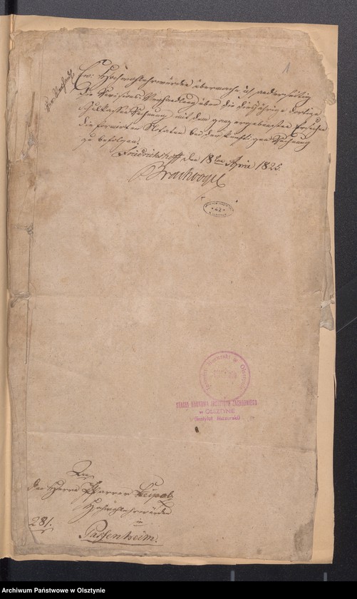 image.from.unit.number "Consignation des Kirchspiels Passenheim"