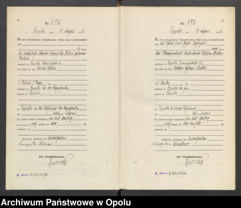 Obraz 7 z jednostki "[Rejestr zgonów] 1931 Tom II Nr 468-746"
