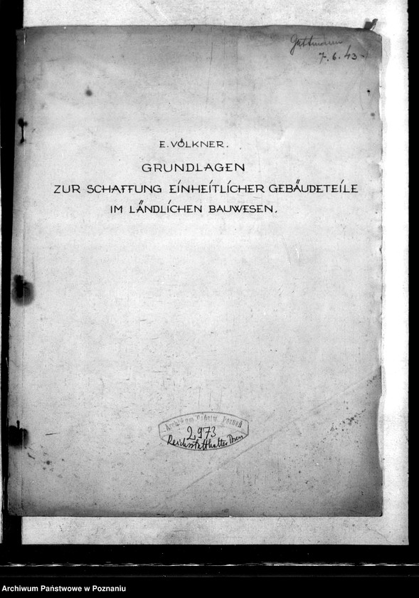 Obraz 4 z jednostki "Grundlagen zur Schaffung einheitlicher Gebäudeteile im ländlichen Bauwesen"