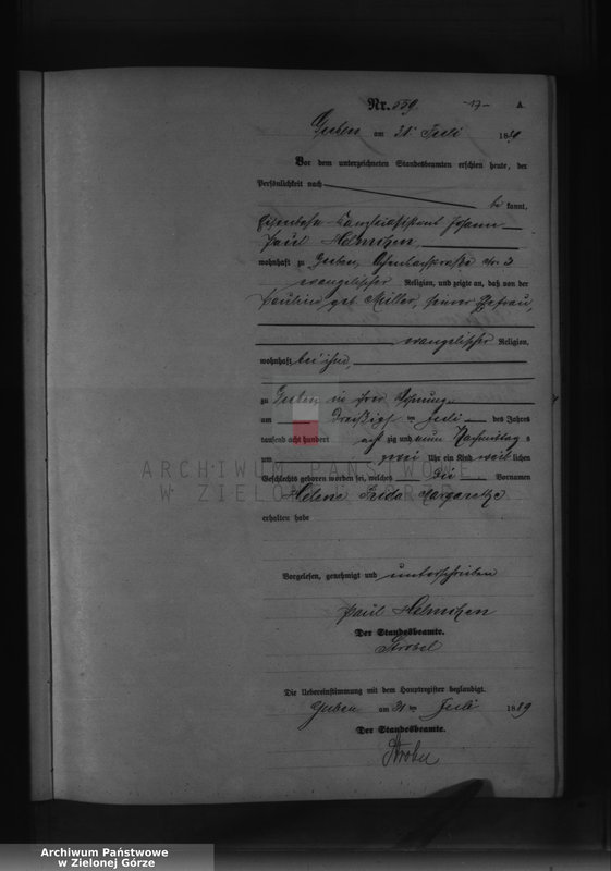 image.from.unit.number "Geburts-Neben-Register, Band II von No 543 bis No 998"