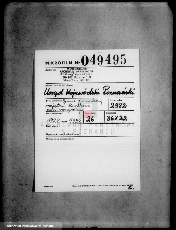 Obraz 2 z jednostki "Operat szacunkowy majątku Krostkowo powiatu wyrzyskiego"